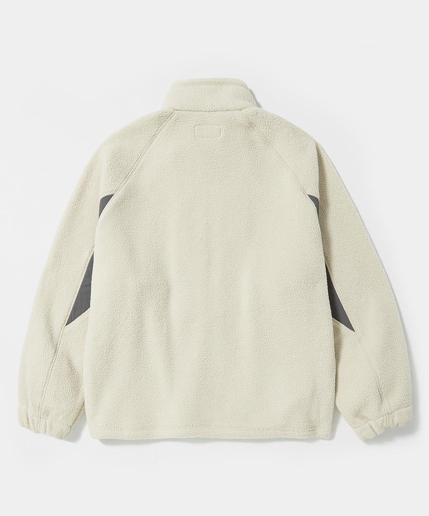 Columbia University Panel Raglan Polar Fleece Zip-Up Jacket_Ivory