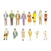 14 Miniature Character Figurines, Diorama Model, Micro-, Painted Polypropylene, Ornament, Decor,
