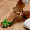 Fashion New Style Latin Dance Shoes Women Suede Soles Tango Dancing Shoes Cuban Heels Party High Heels Ballroom Dance Shoes Wholesale