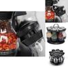 Rotatable Spice Rack With Solid Seasoning Bottles For Kitchen Storage And Dining Use