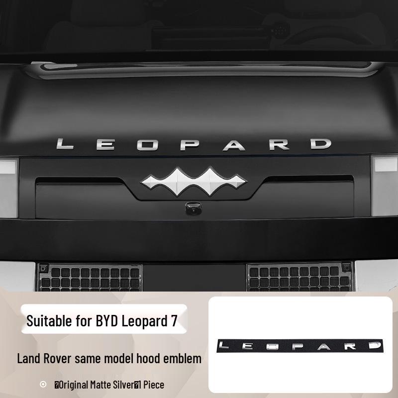 

Індивідуальний Чорний Воїнський Значок на Капот для BYD Leopard Titanium 7 - Персоналізована Декорація-Наклейка на Автомобіль.