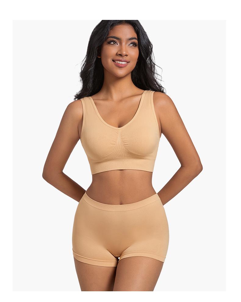 Plus Size Women's Wire-Free Sports Vest with Anti-Shock and Side Bust Control