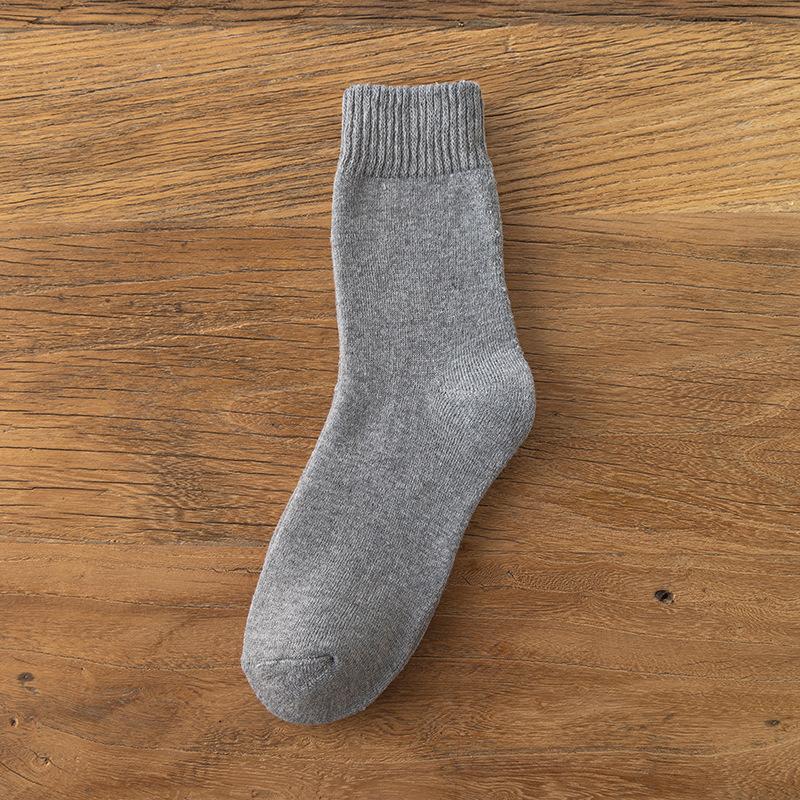 Men's Thickened Cotton Socks Warm Mid-tube Socks Soft Skin-friendly Casual Socks