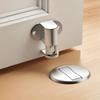 Fermaporta in Acciaio Inossidabile Regolabile Senza Foratura Magnete Forte Anti-collisione Fermaporta Invisibile per Pavimento del Bagno