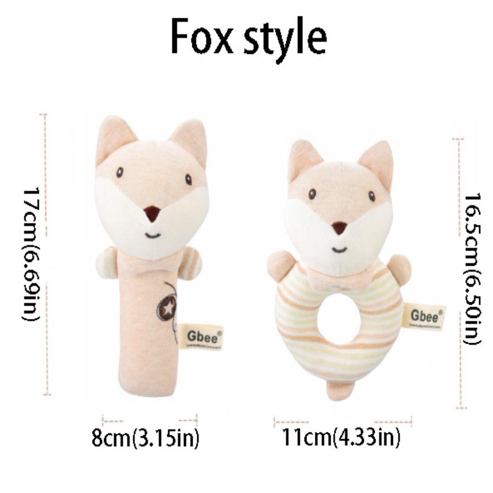 

Cute Plush Animal Hand Rattles Educational Handbells Animal Rattles Baby Rattles 0 to 12 Months Style 4