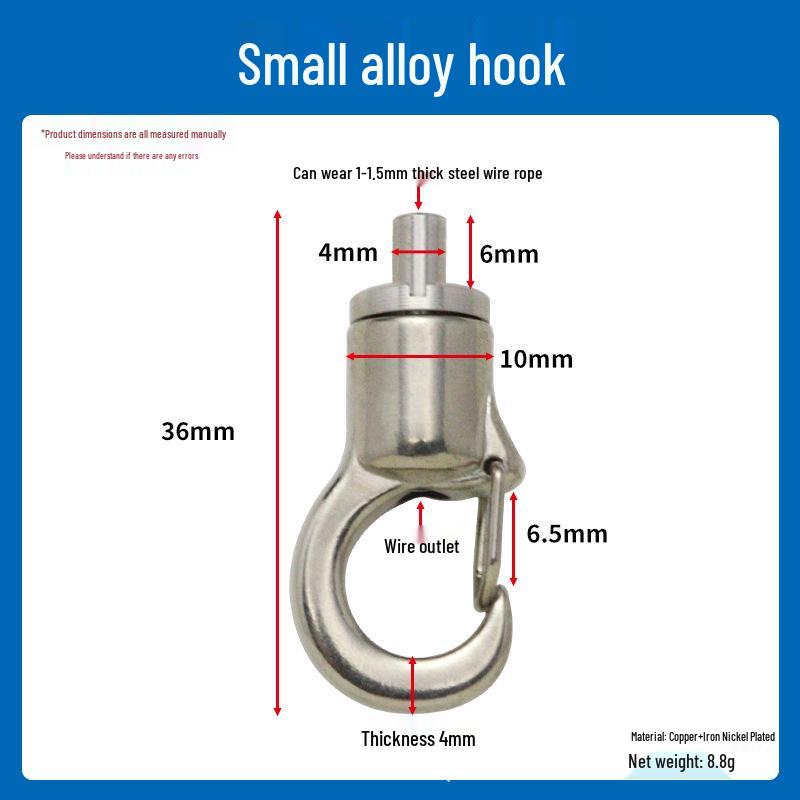 Steel Wire Rope Lock Feeder Safety Hook with Buckle for Picture Hanging