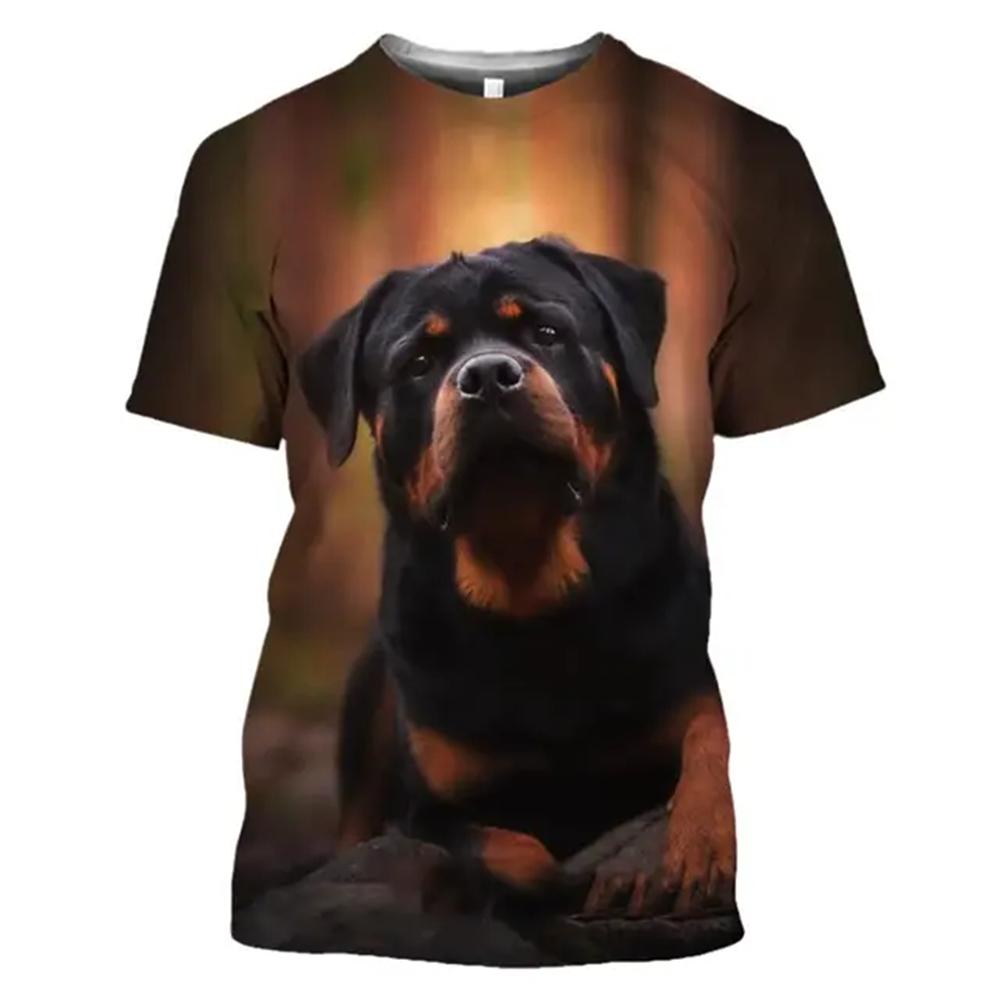 

Мужская футболка с 3D принтом собаки, летняя повседневная футболка с коротким рукавом и круглым вырезом, модная, с индивидуальностью, больших размеров, мужская одежда L