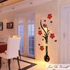 DIY Vase Flower Tree Crystal Arcylic 3D Wall Stickers Decal Home Decor
