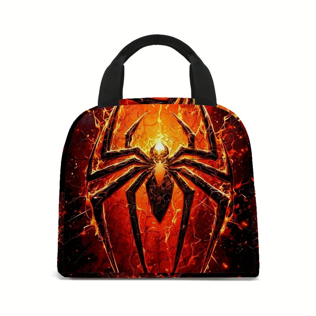 Spider Printed Lunch Bag, Insulated Tote Bag, Portable Handbag, Tote Bag Ice Bag Lunch Bag Multifunctional Lunch Bag, Insulated
