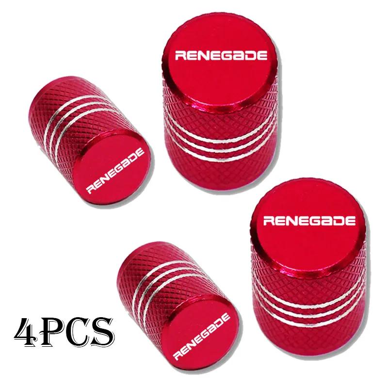 zcfn1 4pcs Car Wheel Tire Valve Caps Tyre Stem Covers Airdust Waterproof For Jeep Renegade Auto Accessories