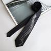 Good Quality Spine Embroidery Techwear Punk Black Tie Men Women Vintage Hip Hop Necktie Man Gifts Box Set