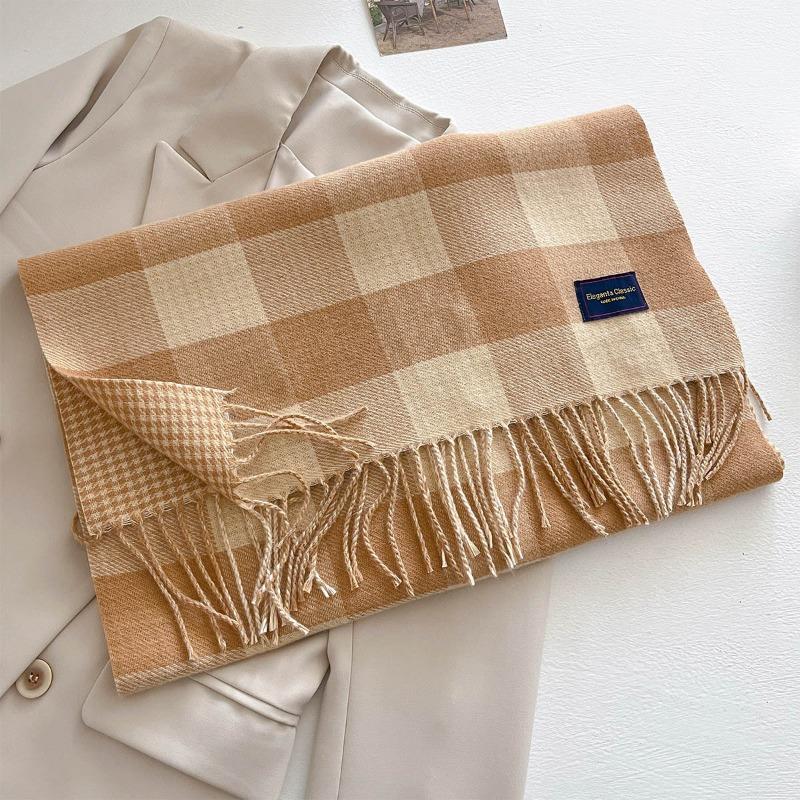 Autumn and winter new cashmere scarf style sub-scarf women's high-end sense men's and women's shawl couple's warm scarf