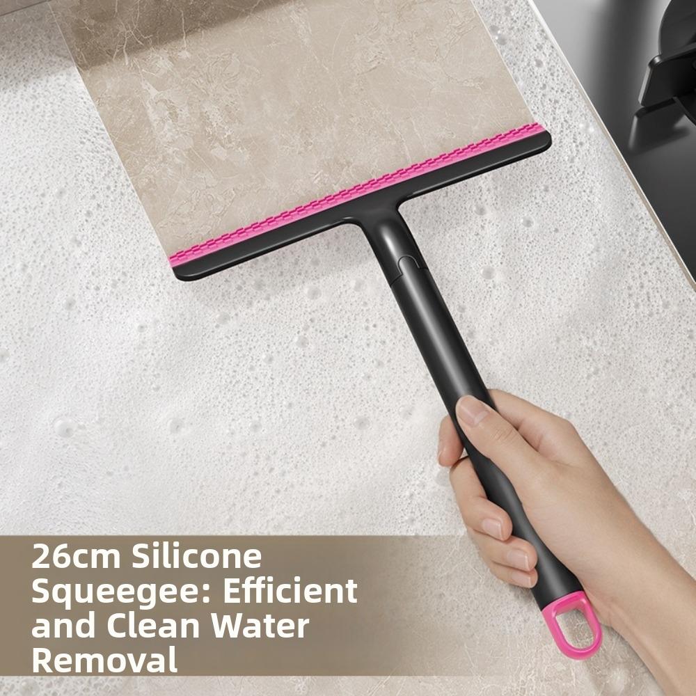 Plastic Window Cleaner Multifunctional Shower Squeegee Short Handle Glass Wiper Bathroom Use