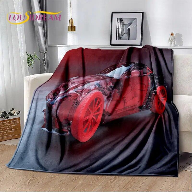 Sports Car Concept Car Soft Plush Blanket,Flannel Blanket Throw Blanket for Living Room Bedroom Bed Sofa Picnic Cover Bettdecke