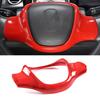 For Benz Smart Fortwo 2009-2015 Bright Red Car Steering Wheel Strip Cover Trim