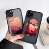 Mountain Tree Sunset Phone Case For iPhone 7 8 Plus SE2 For Iphone X XR Xs Max 16 11 12 13 14 15 Mini Pro Max Shockproof Cover