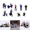 9 Pieces 1/64 Repairman Figure Street Train Railway Movie Props Micro Landscape