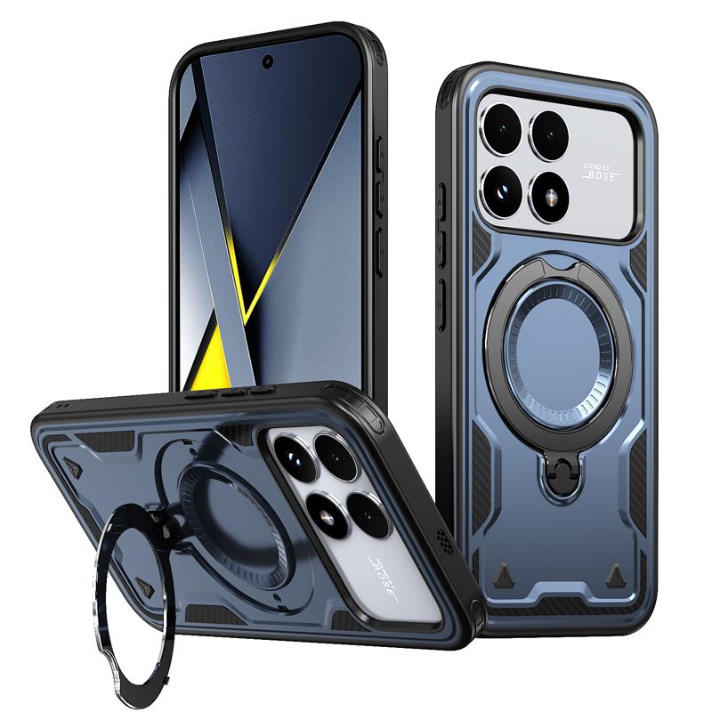 For Xiaomi POCO F8 Ultra F8 Pro Case Military Drop-proof Hard PC+TPU 360° Adjustable Ring Back Stand Cover for Poco F 8 Pro