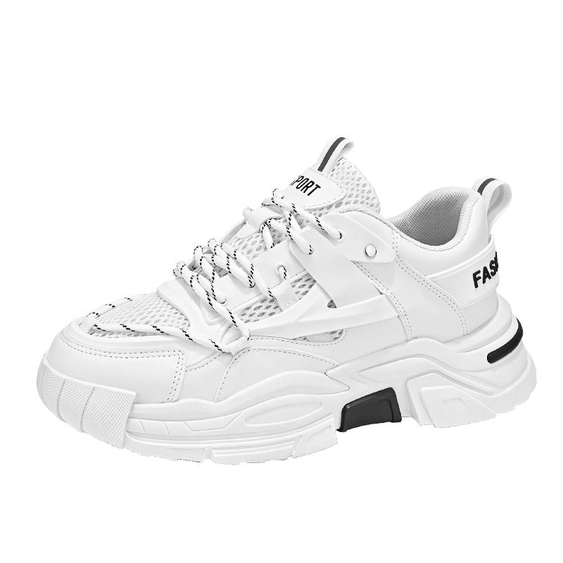 

Горячая мужская повседневная обувь, модная универсальная мужская нескользящая износостойкая обувь, мужская обувь с толстой подошвой, модная мужская повседневная обувь 45 белый