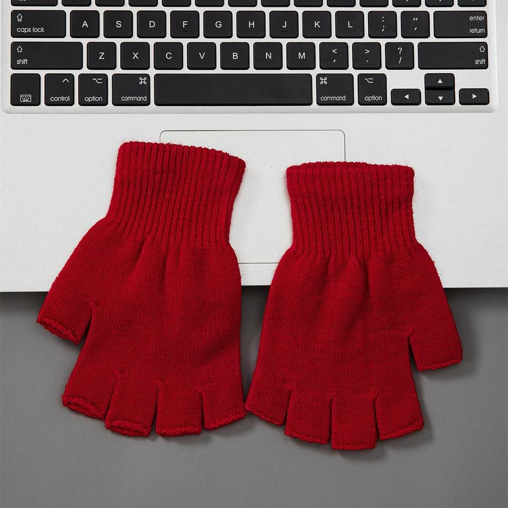 Winterstrickhandschuhe für Erwachsene ohne Finger - Warmes Halbfinger-Design