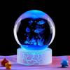 3D Laser Engraved Crystal Ball Night Light - Underwater World Design, Perfect for Classmates & Best Friends' Birthdays