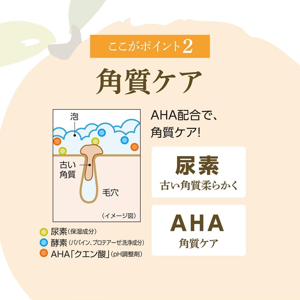 Clear Washing Exfoliating Enzyme Facial Fresh Orange Scent No Lathering Rich Foaming Face Makeup Face Pore Pump Large Made in Official & Cleanser,