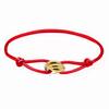 Luxury Classic Three-color Stainless Steel Circle Ring Rope Weaving Adjustable Couple Bracelet for Women Men Jewelry Gift
