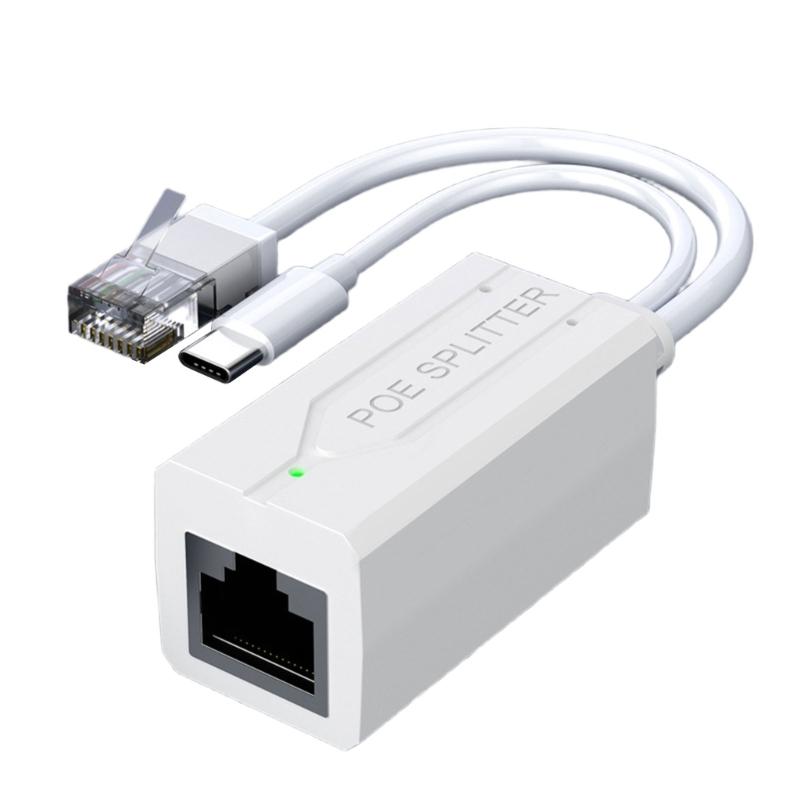 Miniature Micros USB/Type C Active Poe Splitter Power Converters DC40V To DC5V For Security Camera And Networking Devices