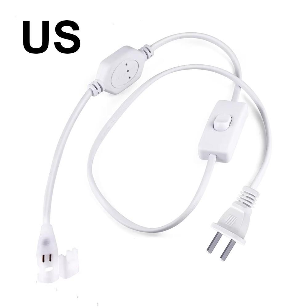 220V 110V LED Strip Power Plug Flexible Supply Plug With Switch for LED Strip Light