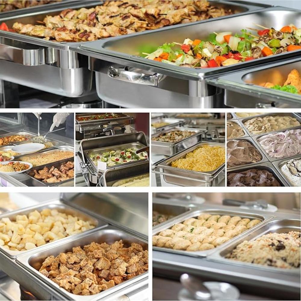 Stainless Steel Canteen Food Basin Rectangular Food Preparation Box Food Storage Box  Fruit