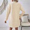 Women S Casual Long Sleeve Round Neck Simple Versatile Dress