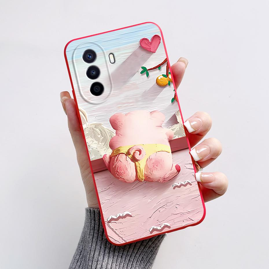 Silikon-Rückseite mit niedlichem Panda-Hasenmotiv für Huawei NOVA Y70 (6,75 Zoll).