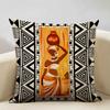 Geometric Cushion Cover Sofa Decorative Pillow Cover Home Living Room Ethnic Art Accessories 45x45cm Linen Double-sided Printing
