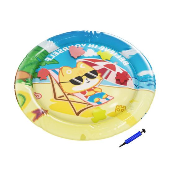 Pet Cooling Water Pad, Waterproof Inflatable Water Mattress, with Heightened Pillow And Large Space Sensory Mat, for Cats And Dogs 65cm B