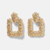 2022 Fashion Jewelry Personalized Exaggerated Hoop Earring Oversized Custom Statement Design Oval Memory Geometric Drop Earring