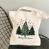 Christmas Tree Canvas Bag Christmas Gift Packaging Bag for Handheld Christmas Festivals
