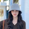 Qiandongge Bucket Hat Women'S Knitted Breathable Bucket Hat Autumn And Winter Casual Versatile Face Small Sunshade Basin