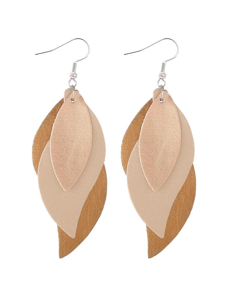 Stylish PU Leather Earrings: Creative Designs & Shapes