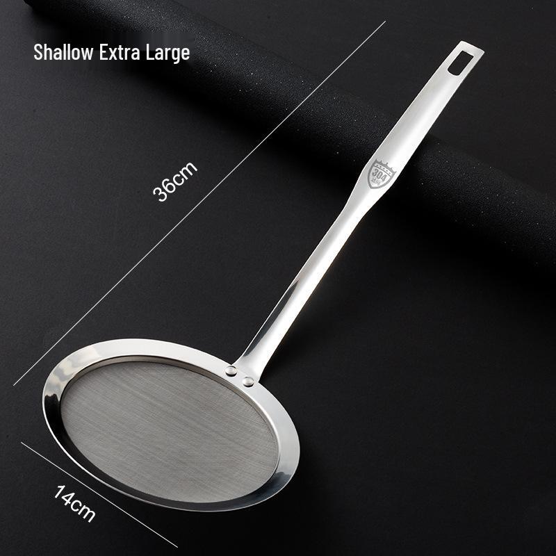 304 Stainless Steel Mesh Skimmer & Strainer: Juice, Soy Milk, Flour, Frying, Oil Separator