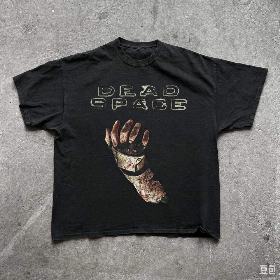 Dead Space Vintažiniai skalbti grafiniai marškinėliai Spausdinti Siaubo mokslinės fantastikos žaidimas Retro medvilniniai trumparankoviai vyrams moterims žaidėjams gatvės stiliaus tee