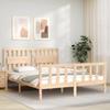 VidaXL Bed Frame with Headboard King Size Solid Wood 3192431