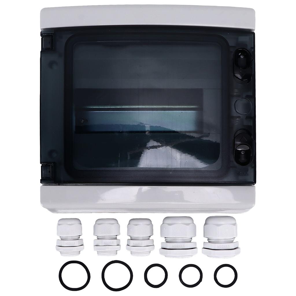 Verteilerschutzkasten 8-Wege-DIN-Schiene IP65 Wasserdichter transparenter Deckel Anschlusskasten