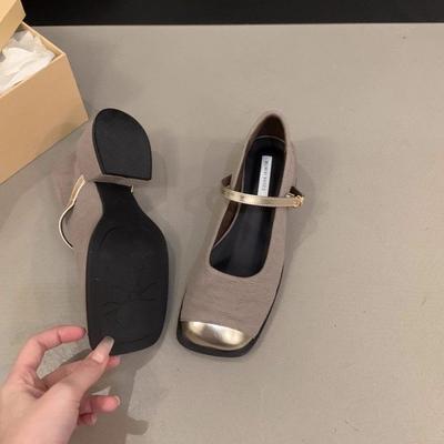 Mary Jane French Small Fragrant High Heels 2025 Autumn and Winter New College Style Evening Style Single Shoes Fashion Small Leather Shoes