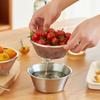 Kitchen Stainless Steel Small Strainer Basin Drainer Food Colander Washing Bowl Filter Basket Set