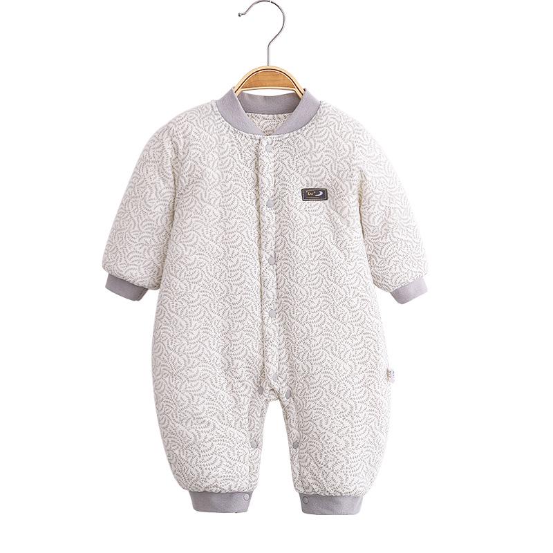 Herbst/Winter Gesteppter Baumwoll Baby Strampler - Warmes Neugeborenen Ausgeh-Outfit