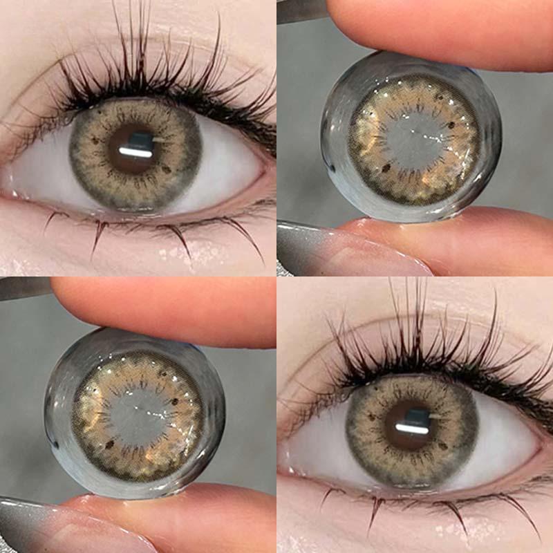 

MillCreek 2 шт. коричневые контактные линзы натуральные мягкие контактные линзы для глаз модные украшения 14,2 мм контактные линзы для использования в течение шести месяцев 0 дубильная кора