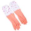 Winter Waterproof Latex Gloves with Velvet Lining and Elastic Cuffs for Cleaning and Laundry