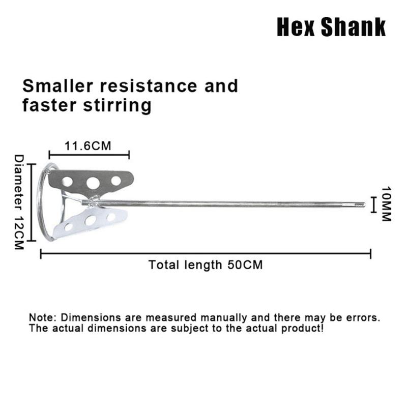 Multipurpose Cement Mixer Stirring Tool Stainless Steel Mixing Paddle Rod Paint Putty Mixing Stick For Electric Concrete Mix