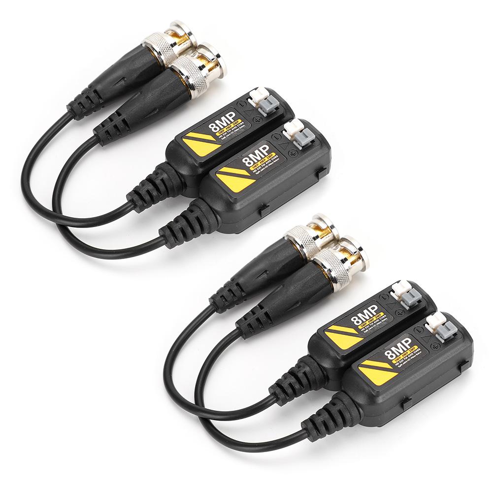 2 Pair Male Twisted Pair Transmitter Cable 8MP HD CVI  AHD  TVI  CVBS BNC