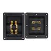 Speaker Post Link Plates 1Pair, Gold Tone Metal Bridge Plates for Home Speaker Binding Post Use and Daily Repair